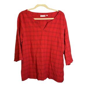 Habitat Clothes to Live in Blouse Women's Size Medium‎ Lagenlook Pink Red